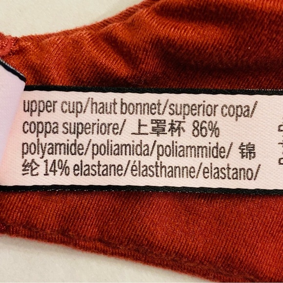 32D Victoria Secret Body By Victoria Lined Demi Bra Raspberry Lace Overlay - Picture 15 of 15